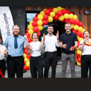 Melissa Mulcair, shift manager; Scott Daly, shift manager; Rachel Kearney; franchisee owner John Quirke; Tipperary hurler John McGrath; Rebecca Simmons, business manager; and Sam Stanley, shift manager.