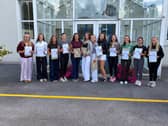 Some of the St Anne’s students who collected their results in Tipperary Town on Friday