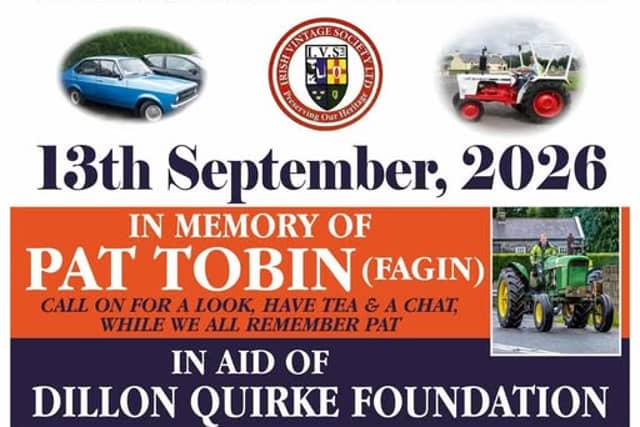 A poster advertising the Skeheenarinky Vintage Club's annual car and tractor run