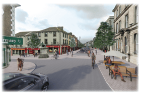 A visualisation of what Tipperary Town could look like in an N24 presentation given in May 2025.