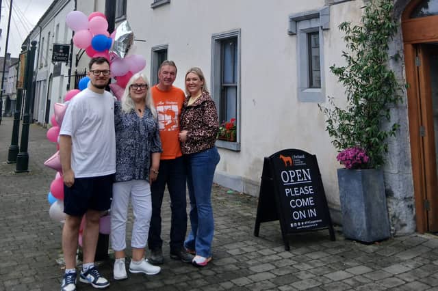 Mollie with husband David and their children Sarah and Simon