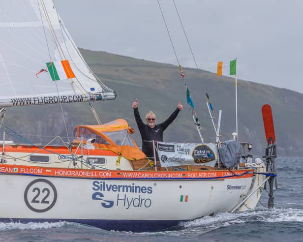 Pat Lawless leaving Dingle Co Kerry sailing to Les Sables d'Olonne. Photo: Kieran Ryan-Benson