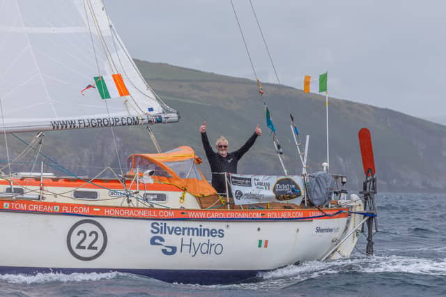 Pat Lawless leaving Dingle Co Kerry sailing to Les Sables d'Olonne. Photo: Kieran Ryan-Benson