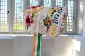 One of the bonnets that will feature in the exhibition for Though They Never Returned, Their Story Has Found Its Way Home at Ormond Castle on Culture Night .  The bonnet is dedicated to Ann English,  a native of county Tipperary, who was transported to New South Wales on board the ship Forth 11 on June 3, 1830.