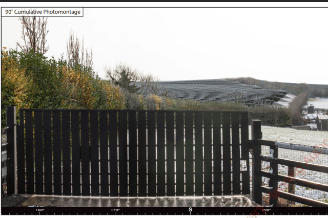 A photomontage shows what the solar panels could look like from Garranmore
