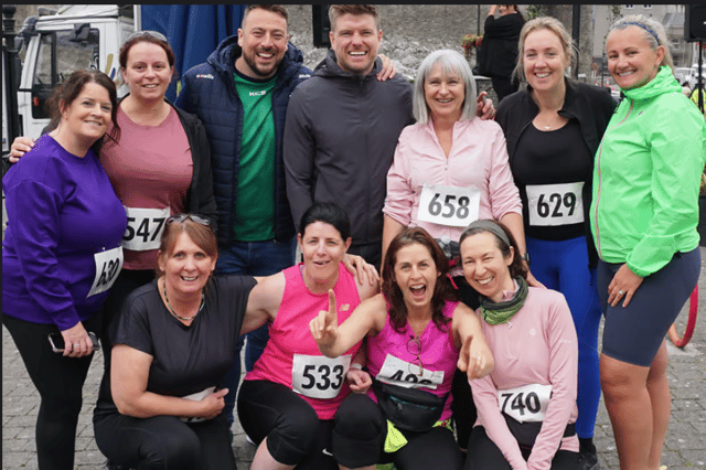 Ladies from Dualla with The 2 Johnnies back at the 2024 run