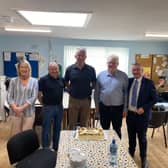 Mr Noel Clancy is pictured here with some of his colleagues on the occasion of his retirement recently
