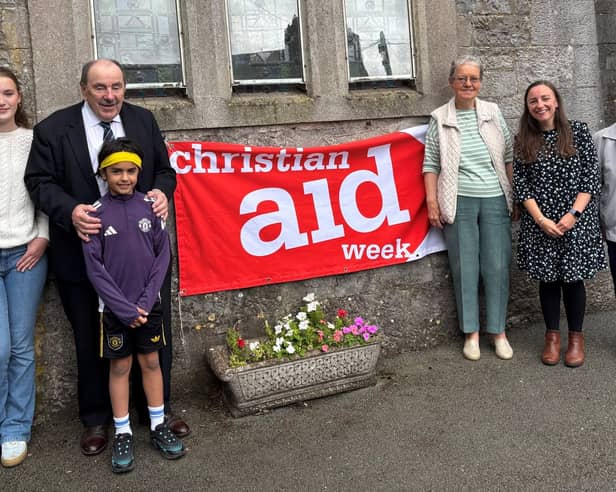 Lily Davis, Herbert Armitage with his grandson Cáthal Ijaz, Sylvia Armitage, Deirdre Ijaz and Helen Armitage