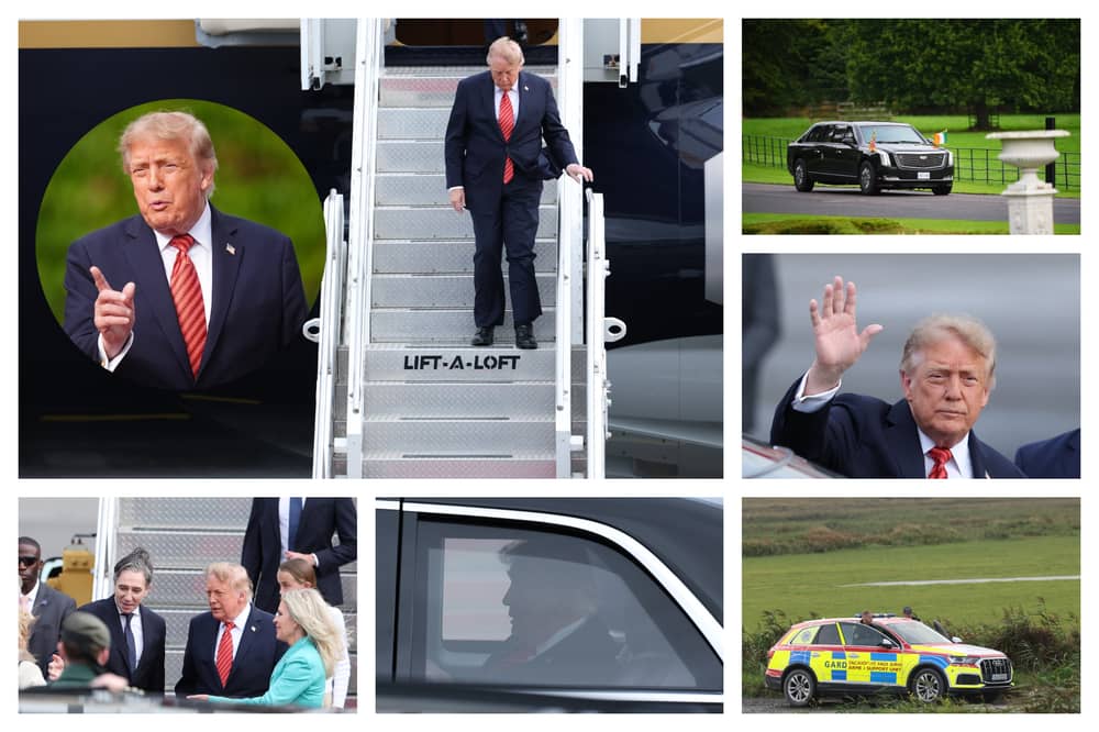 US President Donald Trump touches down in Ireland 