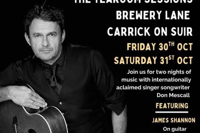 Don Mescall will perform at Brewery Lane Theatre's Tearoom Sessions for two nights in October
