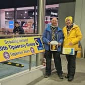 Scout leaders Anita Gleeson and Bill Shanahan at last year's sleep out fundraiser