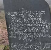 The memorial stone on Galtymore to three men who died when their light aeroplane crashed on the mountain fifty years ago  