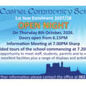 Open Night for 5th & 6th Class: Thursday, October 8th at 7pm – All Are Welcome!