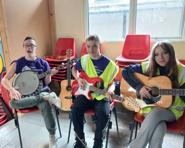 Daniel Hayes, Tito Hehir and Maya Lizak providing some entertainment on the day