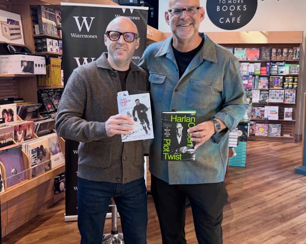 Clonmel author Pete Curtis with Harlan Coben 