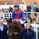 Jockey Ryan Moore, on board Darkness Falls, celebrates in the winner's enclosure after winning the Darley Dewhurst Stakes at Newmarket Racecourse. Picture date: Saturday October 10, 2026