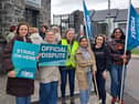 Striking workers at St Patrick's Hospital Campus, Cashel