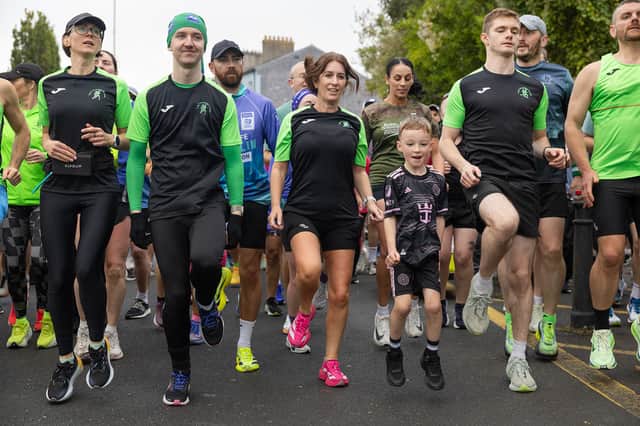 Warming up for the start of the parkrun in Clonmel