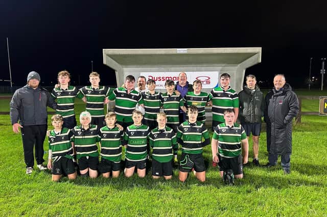 The Under 16 team from Clonmel Rugby Club that played Waterford City in the Pan Munster