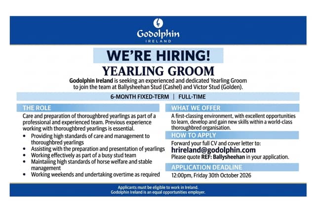 Applicants must be eligible to work in Ireland