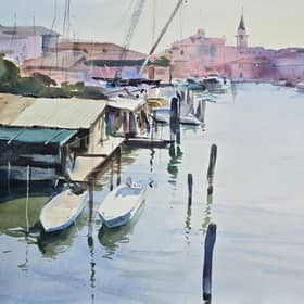 One of the pictures on display in the From Chioggia to Clonmel:A selection of Venetian artworks on display at the Linn Gallery