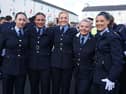 Jessica Kennedy  (far right) Tipperary, with Sandra Comiskey, Dublin; Cairina Farrell, Offaly; Sarah Fanning. Kildare; and Faith O'Brien, Westmeath. 