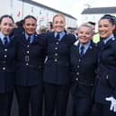 Jessica Kennedy  (far right) Tipperary, with Sandra Comiskey, Dublin; Cairina Farrell, Offaly; Sarah Fanning. Kildare; and Faith O'Brien, Westmeath. 