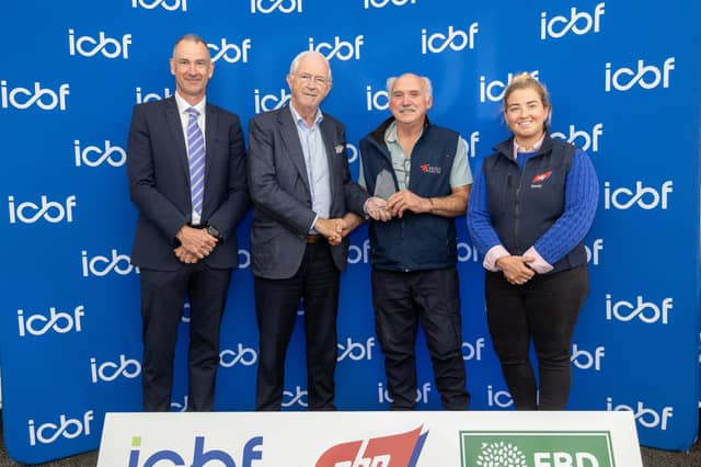 Sean Coughlan (ICBF), Michael Berkery (FBD Trust), Rory Dunne, Borrisokane (Dairy Farmer Finisher Winner) and Eleanor Cummins (ABP).