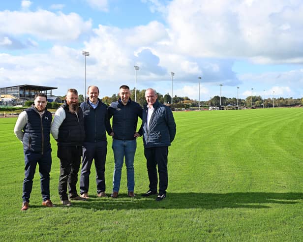 The Tipperary Racecourse team - Keith Walsh, Daniel Downey, Andrew Hogan, manager; Perry Power and Tipperary Racecourse Committee Chairman Maurice Moloney  
