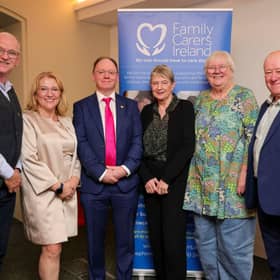 Peter Cox , Sharon Foley CEO , Richard Hammond , Professor Sue Yeandle , Joanne Powell , Richie Molloy at the conference