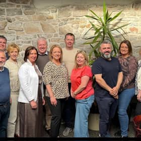 Fourteen members of the group of proponents who instigated the the Clonmel Business Improvement District initiative. 