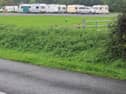 Caravans parked at St. Patrick's Cemetery in Clonmel