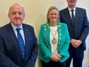 District Mayor Siobhán Ambrose and Jonathan Cooney, Manager of Clonmel Borough District, at the meeting with Justice Minister Jim O'Callaghan