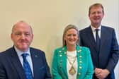 District Mayor Siobhán Ambrose and Jonathan Cooney, Manager of Clonmel Borough District, at the meeting with Justice Minister Jim O'Callaghan