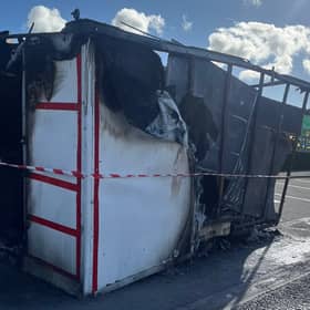 The A to Z Catering van following the incident