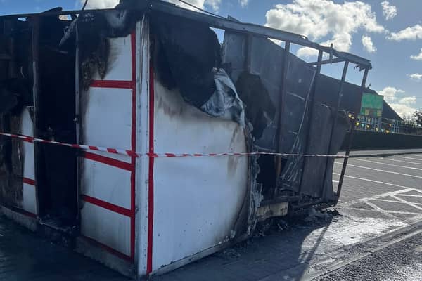 The A to Z Catering van following the incident