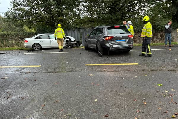 The scene of the collision on the N24