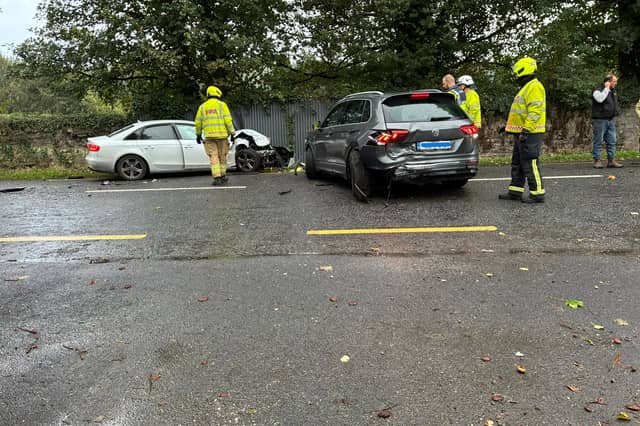 The scene of the collision on the N24