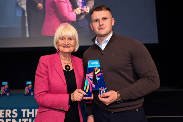 Minister Marian Harkin with Darragh Sweeney