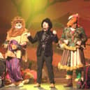 Ray Nolan  (centre) performing as Lino Ritchie with Audie Murphy as Mufasa and Caolán Deehy-Power as Mrs Lions in Carrick-on-Suir Musical Society's annual panto - The Lino King