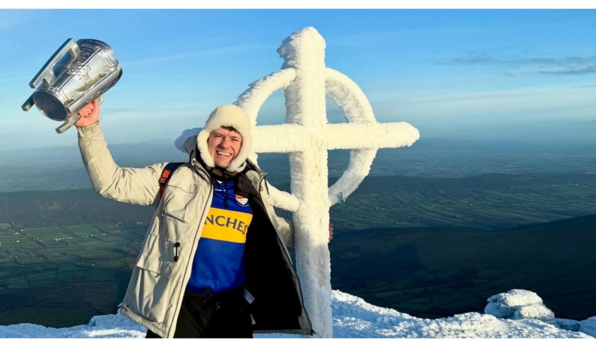 Liam McCarthy Cup reaches new heights on summit of Galteemore in Tipperary