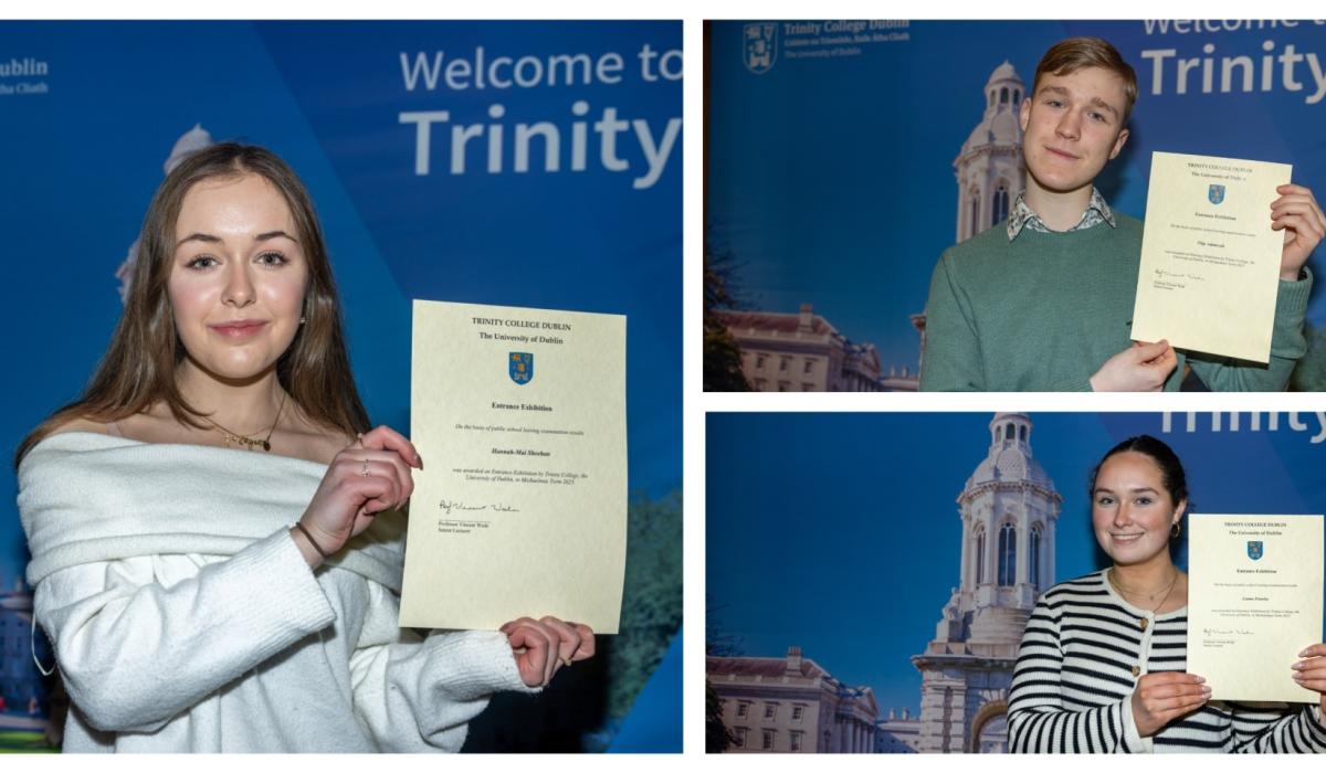 Eight Tipperary students receive Trinity College Dublin entrance awards