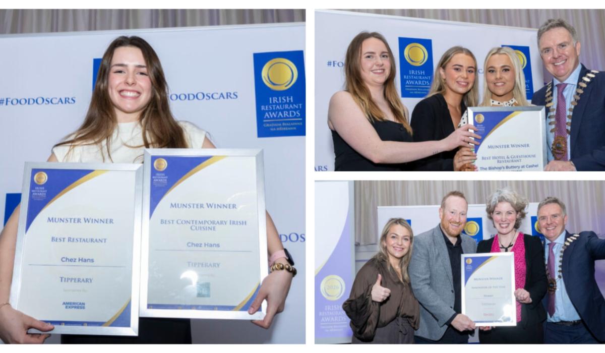 REVEALED: Huge number of Tipperary businesses awarded at Irish Restaurant Awards
