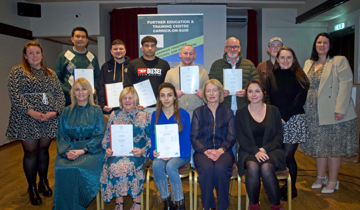 CarrickonSuir FET Centre's business and jobs skills graduates receive