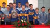 Carrick-on-Suir school honours hurling star past pupils during visit with All-Ireland cups