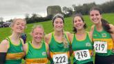 (From L-R) Sharon Cantwell, Mindy Doyle, Louise Fogarty , Eileen Ely & Orla Healy, who took home the team title at the County Senior Cross Country.