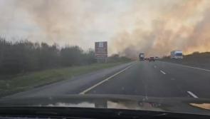 BREAKING: Tipperary motorway closed due to thick plumes of smoke from gorse fires