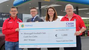 WATCH: Four Moneygall Clubs share in €11k Topaz prize fund