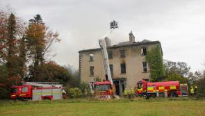Clonmel derelict estate house engulfed in fire