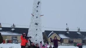 WATCH: Battle of the 'Beasts' as 18 foot snowman erected in Urlingford